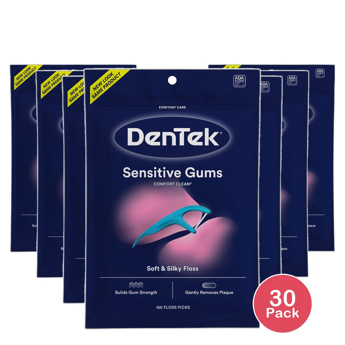 DenTek Comfort Clean Floss Picks For Sensitive Gums150 Ea 3.6oz (Pack of 30)