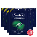 DenTek Flossers Advanced Clean Dental Floss Picks No Break & No Shred Floss 150ct (Pack of 30)