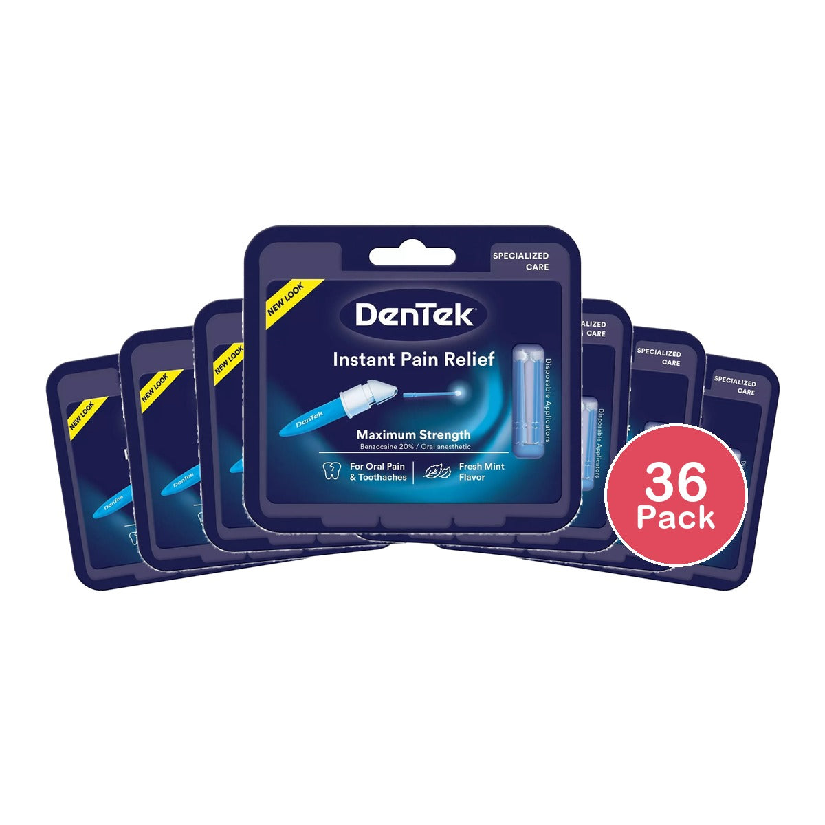 Dentek Pain Relief Kit For Oral Pain + Toothaches - 50 Treatments 0.11 Oz (Pack Of 36)