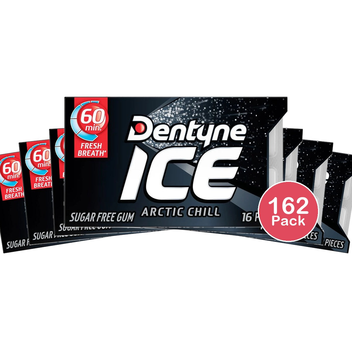 Dentyne Ice Sugar Free Gum, Pepermint, 16 Ct (Pack of 162)