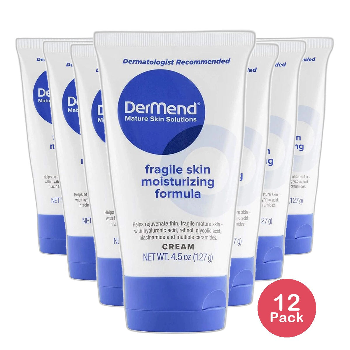 Dermend Fragile Skin Moisturizing Formula Cream 4.5Oz (Pack of 12)