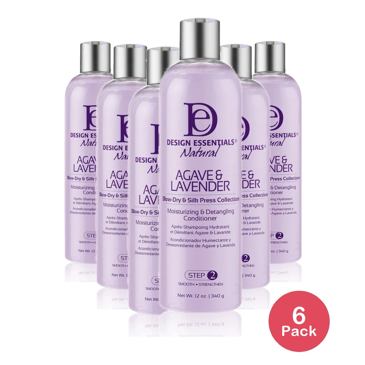 Design Essentials Agave & Lavender Moisturizing & Detangling Conditioner 12 oz (Pack of 12)