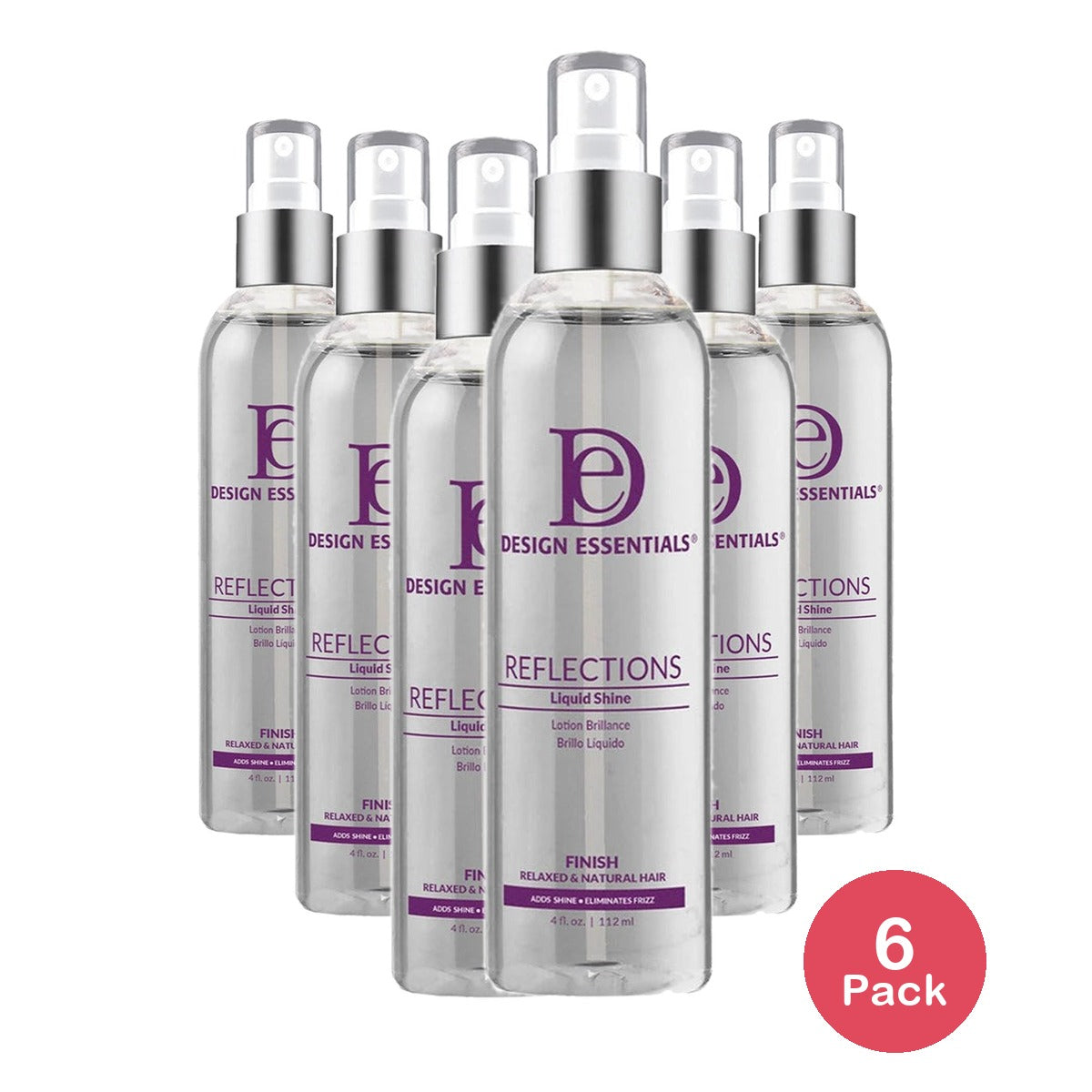 Design Essentials Reflections Liquid Shine Humidity-Resistant Hair Polish Spray, 4 Oz (Pack of 12)