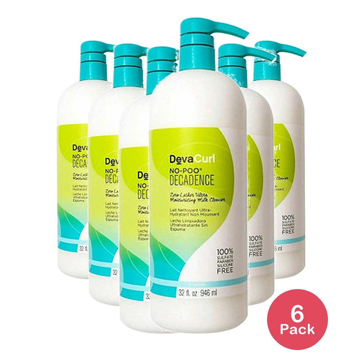 DevaCurl No-Poo Decadence Cleanser 32 Oz (Pack of 6)