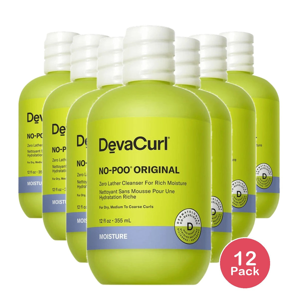 DevaCurl No-Poo® Original Zero Lather Cleanser For Rich Moisture 12 Fl. Oz (Pack of 12)