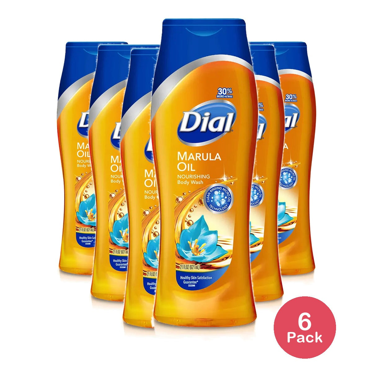 Dial Body Wash Miracle Oil Marula Oil Infused For Soft Skin 21Oz (Pack of 6)