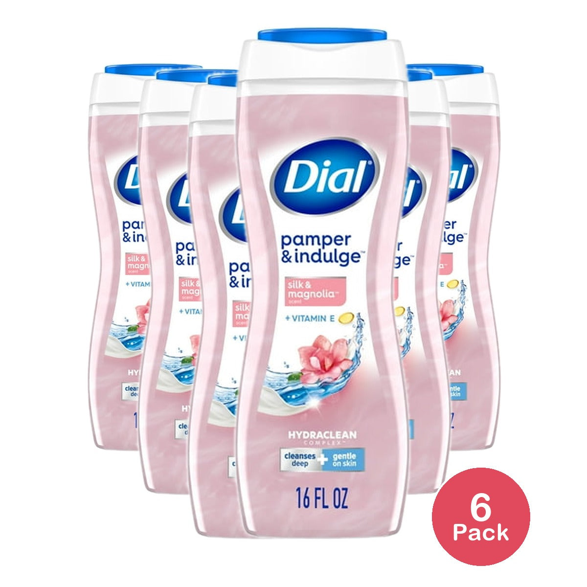 Dial Body Wash Silk & Magnolia 16 FL OZ (Pack of 6)