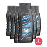 Dial Infinite Fresh Body Wash for Men 16 Oz (Pack of 6)