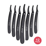 Diane Classic Straight Razor Included 2 Blades - Black D204 (Pack of 12)