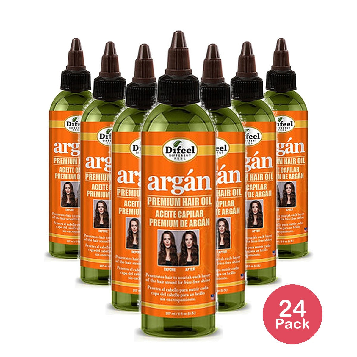 Difeel Argan Hydrating Hair Oil 8 Oz (Pack of 24)