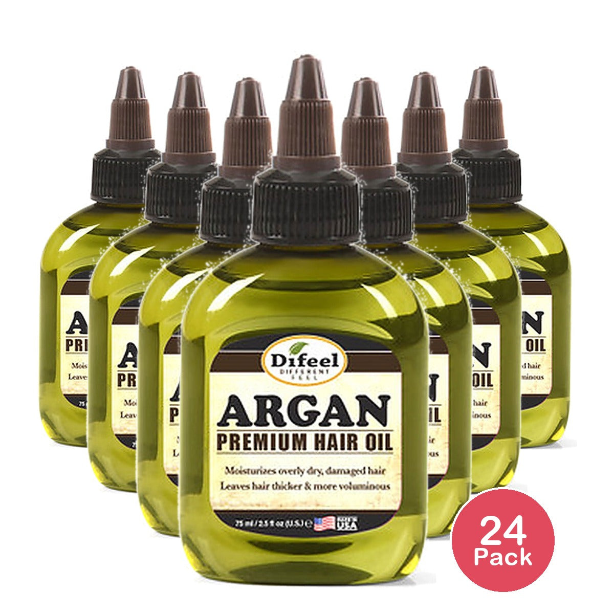 Difeel Argan Hydrating Premium Hair Oil 2.5 Oz (Pack of 24)
