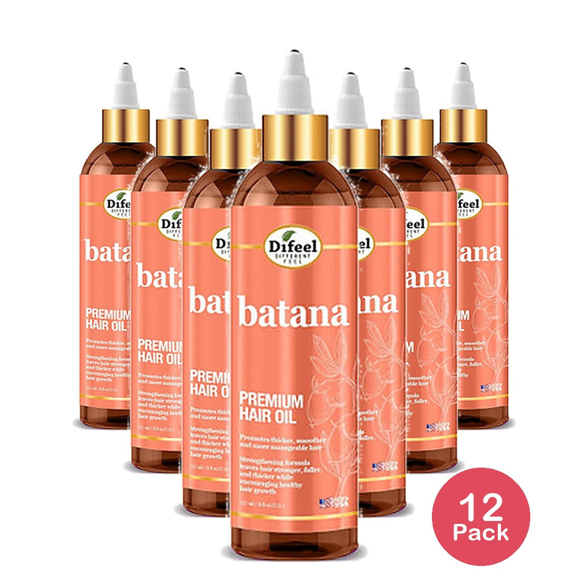 Difeel Batana Hair Oil 8 Oz (Pack of 12)