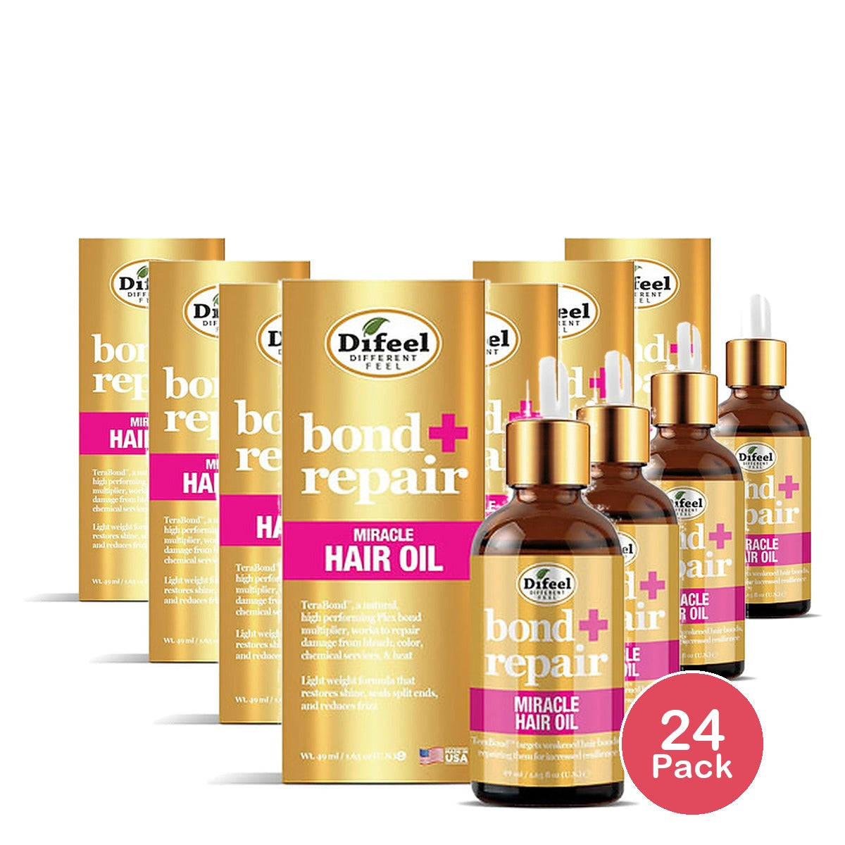 Difeel Bond+Repair Hair Oil 1.65 Oz (Pack of 24)