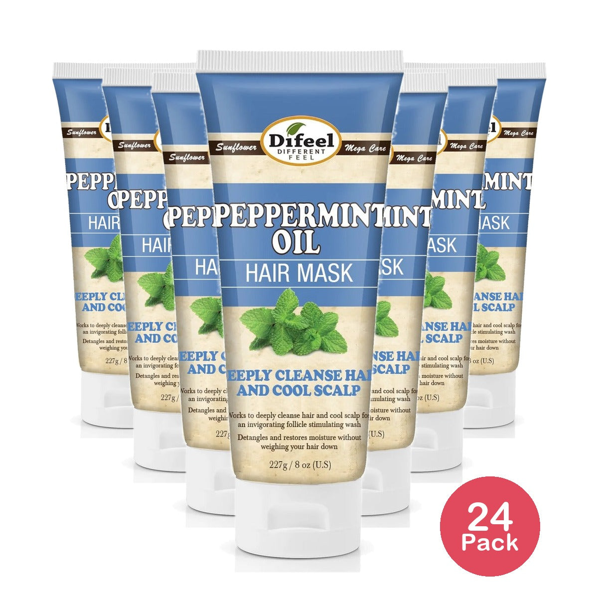 Difeel Peppermint Oil Hair Mask 8 Oz (Pack of 24)