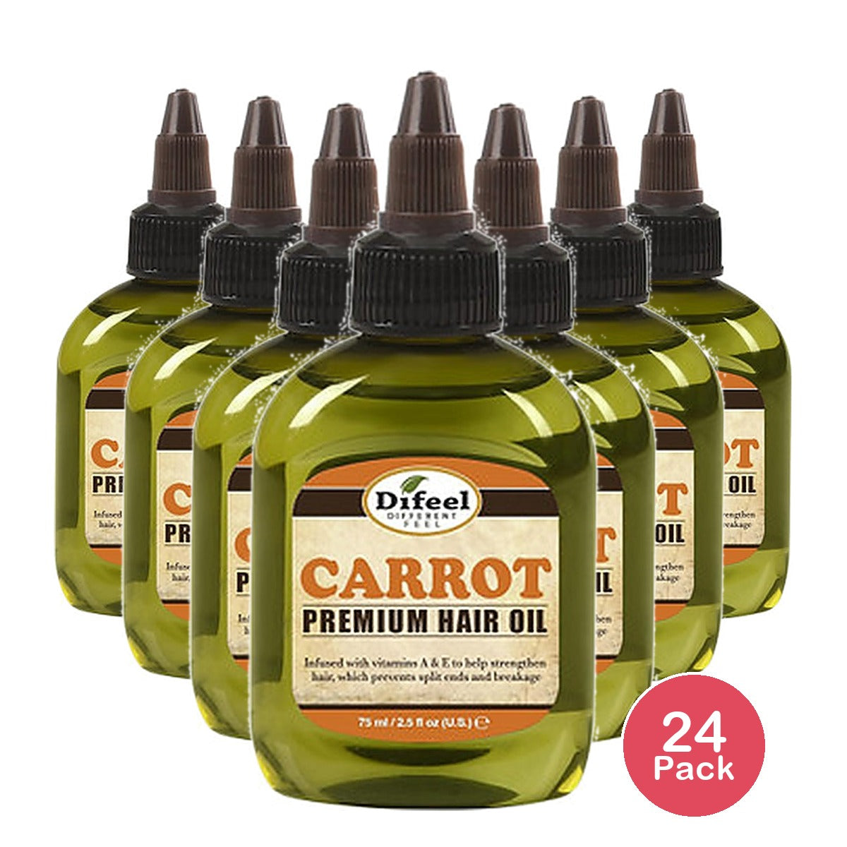 Difeel Premium Carrot Hair Oil 2.5 Oz (Pack of 24)