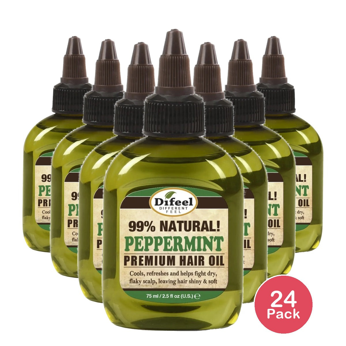 Difeel Premium Hair Oil Peppermint 2.5 Oz (Pack of 24)