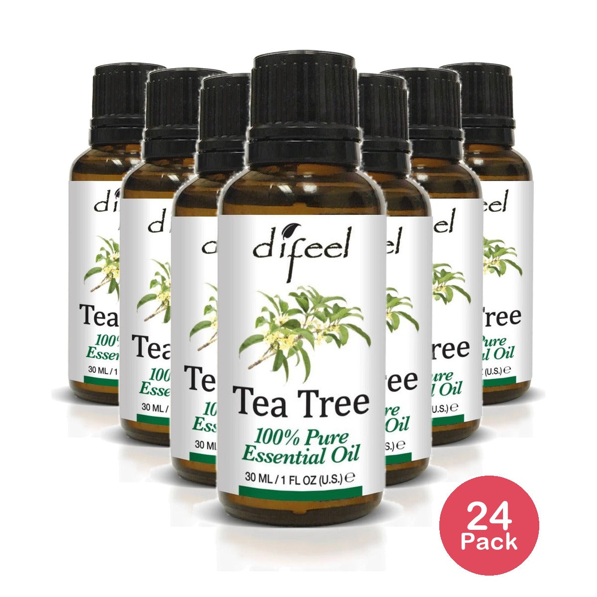 Difeel Pure Essential Tea Tree Oil 1 Fl Oz (Pack of 24)