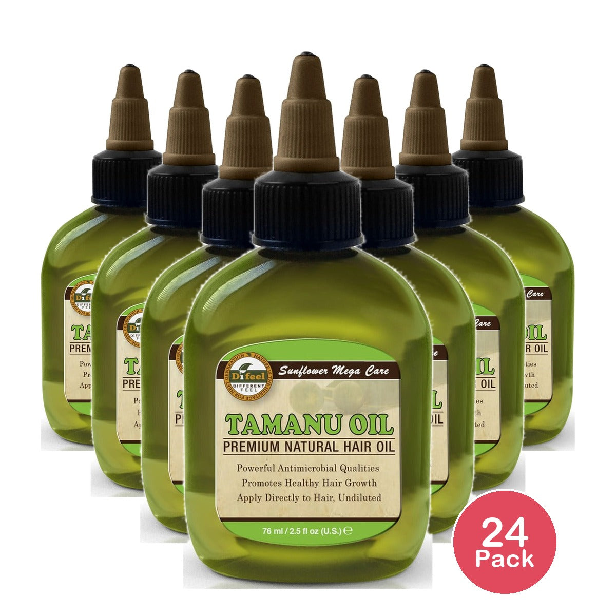 Difeel Sunflower Premium Mega Hair Oil Tamanu 2.5 Oz (Pack of 24)