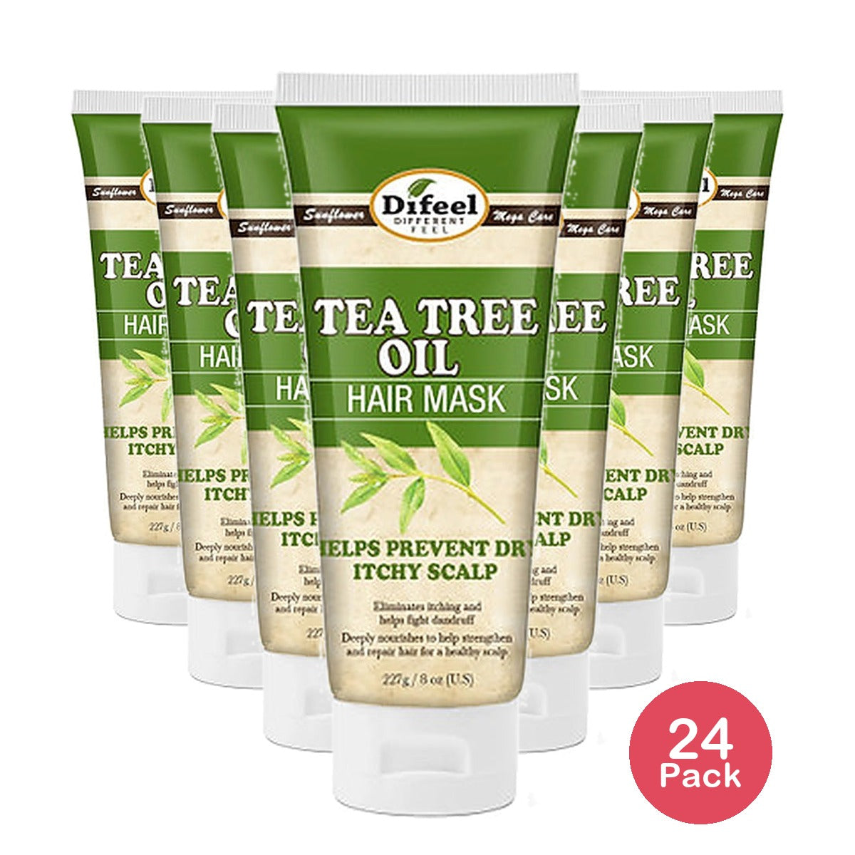 Difeel Tea Tree Oil Hair Mask 8 Oz (Pack of 24)