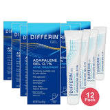 Differin with Adapalene Gel Acne Treatment 1.6Oz (Pack of 12)