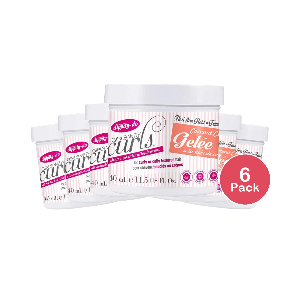 Dippity Do Girls With Curls Coconut Curl Gelee 11.5 Oz (Pack of 6)