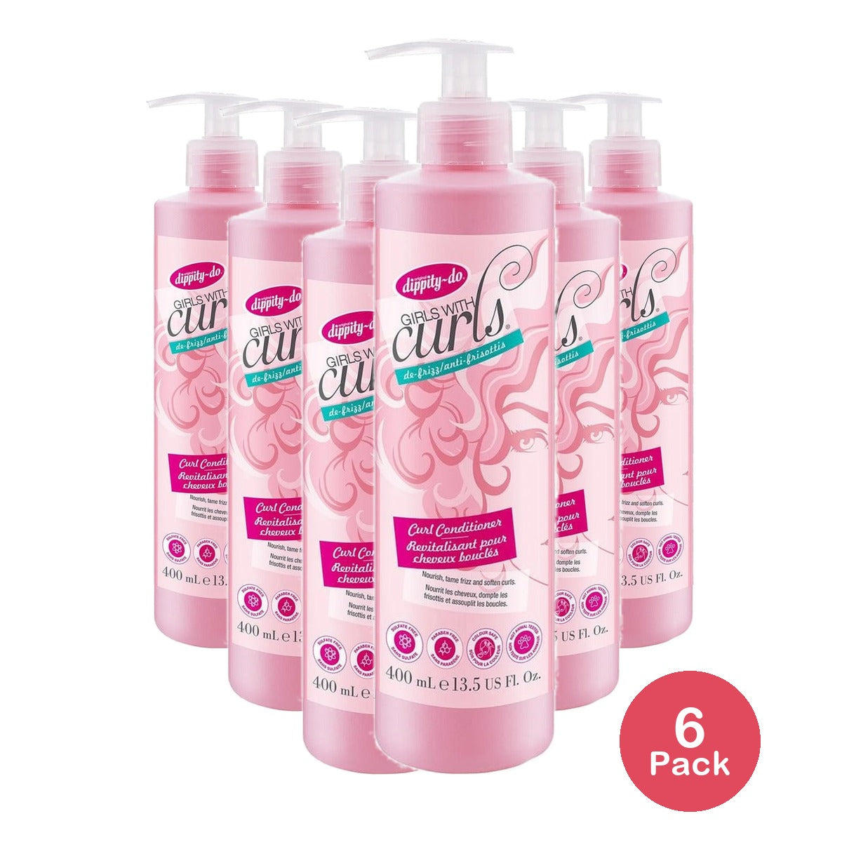 Dippity-do Girls with Curls Conditioner 13.5 Oz (Pack of 6)