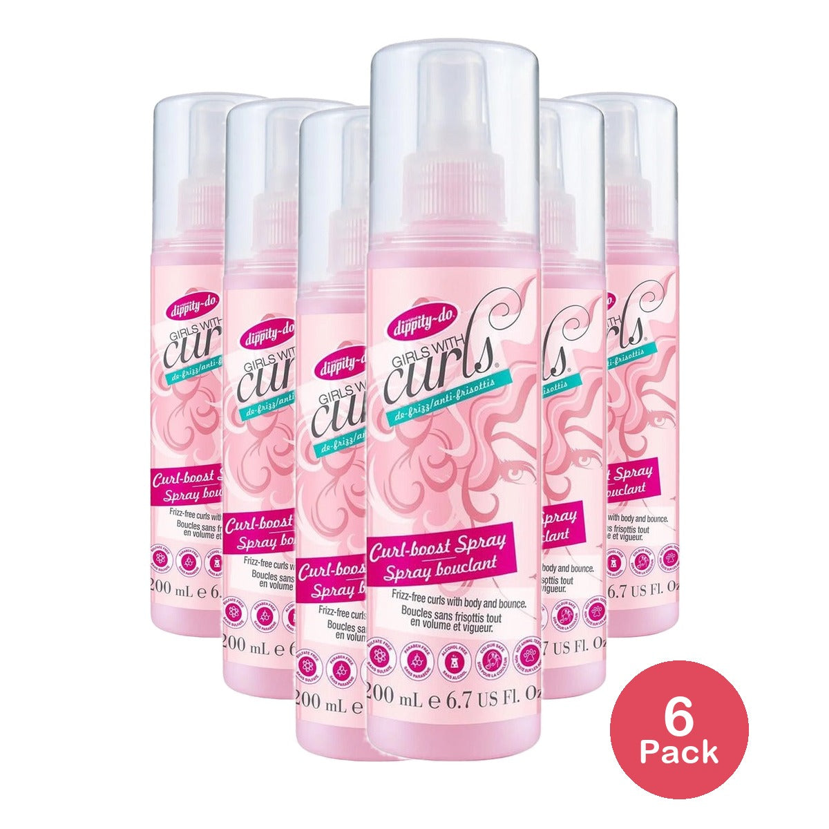 Dippity-do Girls With Curls Curl Boost Spray 6.7 Oz (Pack of 6)