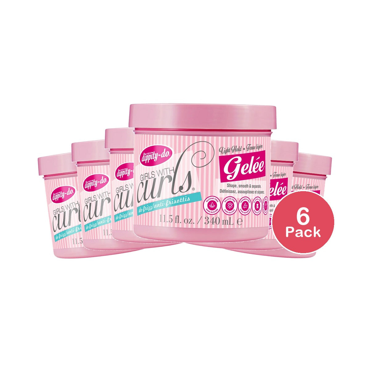 Dippity-Do Girls with Curls Gelée 11.5 Oz (Pack of 6)