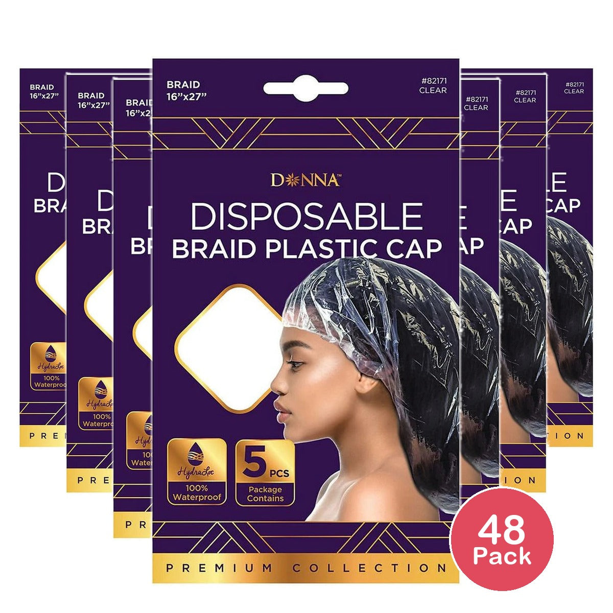 Donna Braid Dosposable Plastic Cap 5pcs nan (Pack of 48)