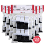 Donna Collection Butterfly Clamps Small Black & White (Pack of 144)