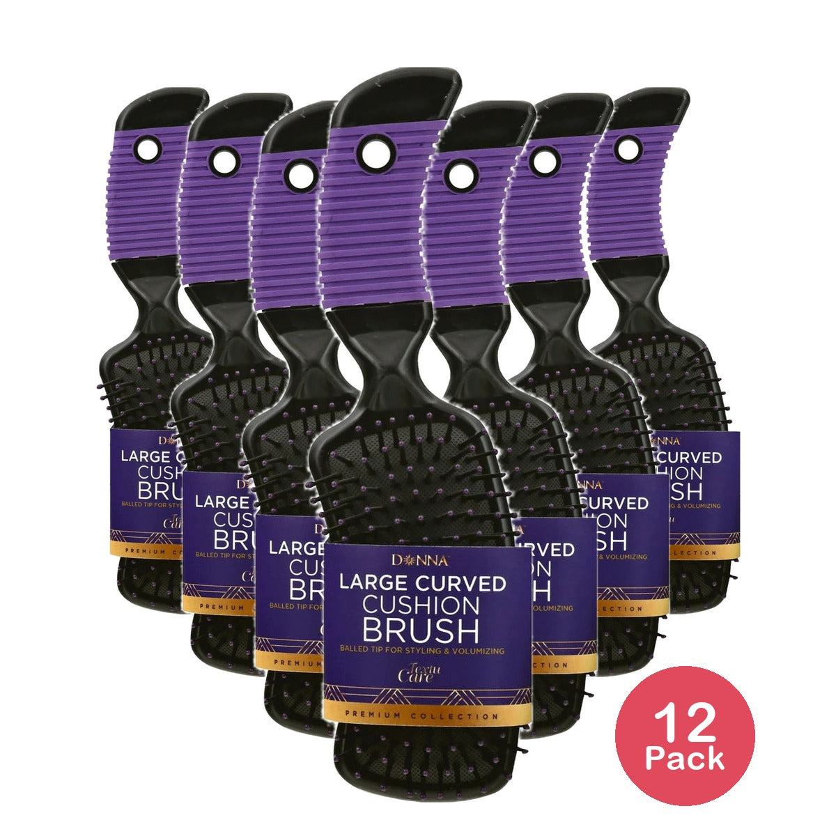 Donna Collection Curved Cushion Brush 1 Ea nan (Pack of 12)