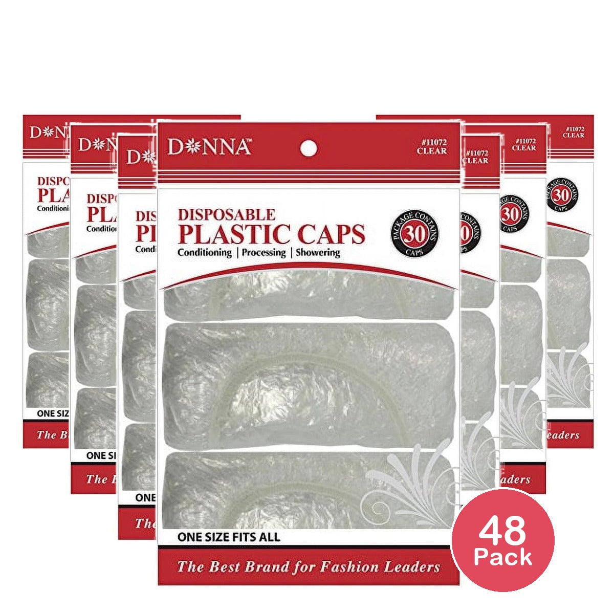 Donna Collection Disposable Clear Shower Cap 30 Count nan (Pack of 48)