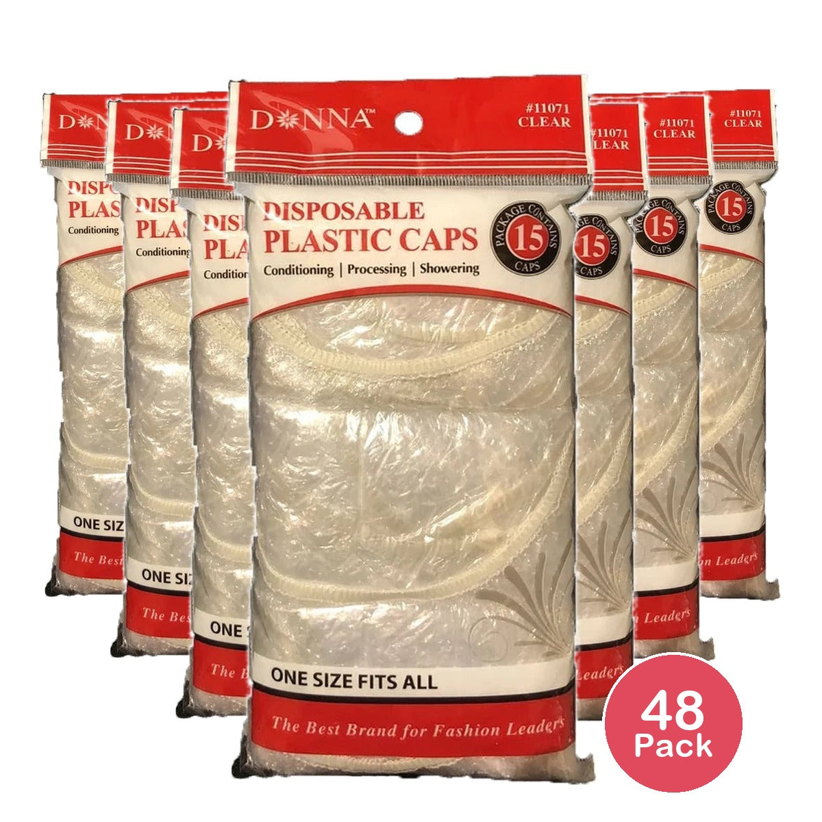 Donna Collection Disposable Plastic Cap 15 Count nan (Pack of 48)
