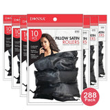 Donna Collection Pillow Satin Rollers Black (Pack of 288)