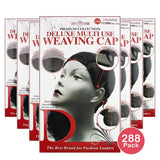 Donna Collection Premium Deluxe Wave Cap Black (Pack of 288)