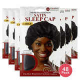 Donna collection Satin Sleep Cap Black 1 ea nan (Pack of 48)