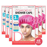 Donna Comfort Fit Waterproof Shower Caps 22165 Assorted Packaging May Vary 3 nan (Pack of 48)