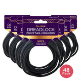 Donna Dreadlock Ponytail Holders Black Extra Comfort nan (Pack of 48)