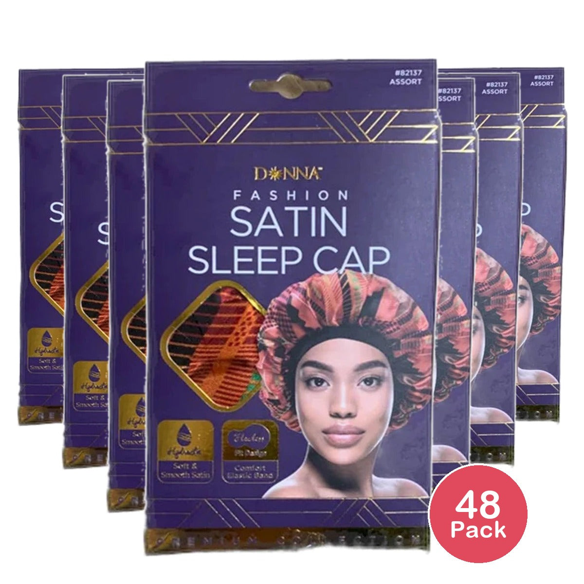 Donna Fashion Satin Sleep Cap 82137 Assorted Color Packaging May Vary 1 Ea nan (Pack of 48)