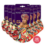 Donna Full Size Fit Rose Turban nan (Pack of 48)