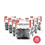 Donna Hair Rubber Bands 250 ct Black nan (Pack of 48)