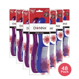 Donna Handle Combs Assorted Colors 2 Ea nan (Pack of 48)