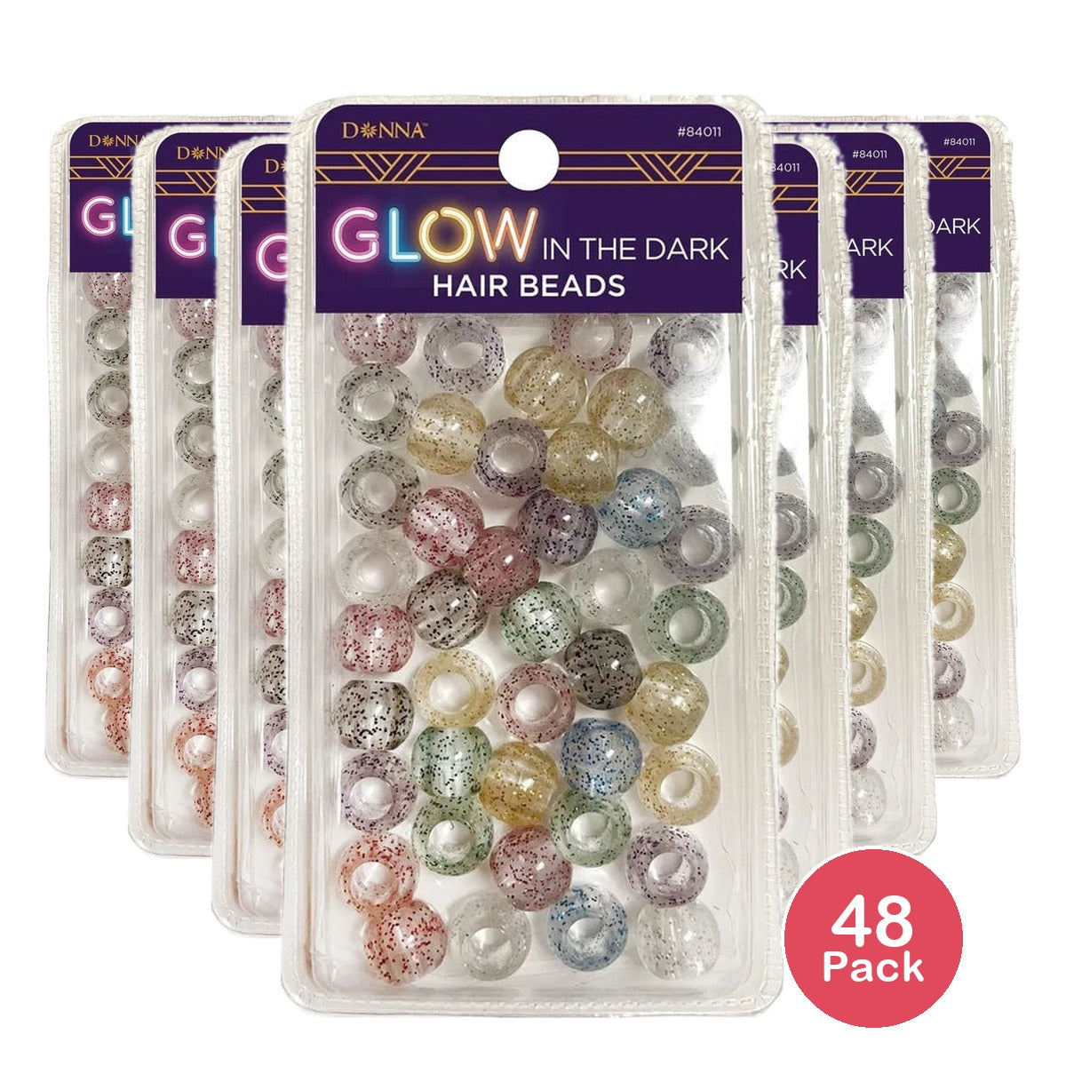 Donna Kids' Hair Beads nan (Pack of 48)
