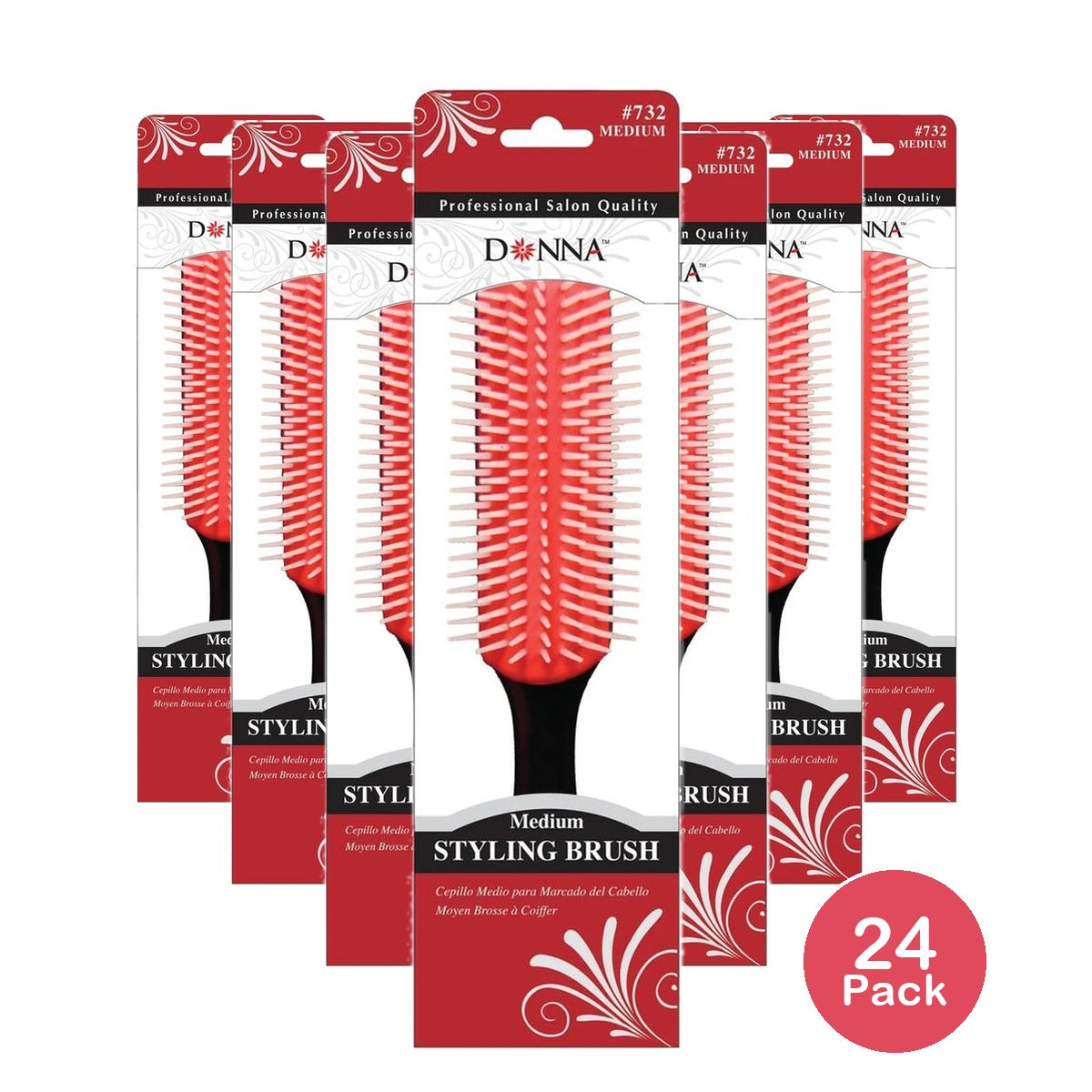 Donna Medium Styling BrushHair nan (Pack of 24)