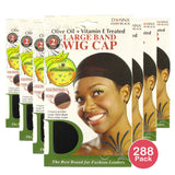 Donna Olive Oil & Vitamin E Large Band Wig Cap Black (Pack of 288)