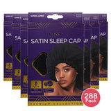 Donna Premium Collection Black Satin Sleep Cap (Pack of 288)