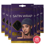 Donna Premium Collection Black Satin Wrap 1 ea nan (Pack of 48)