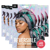 Donna Reversible Satin Braid Bow Tie Bonnet nan (Pack of 48)
