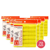 Donna Salon Quality Snap On Magnetic Hair Roller Medium  Yellow  12 Ea nan (Pack of 72)