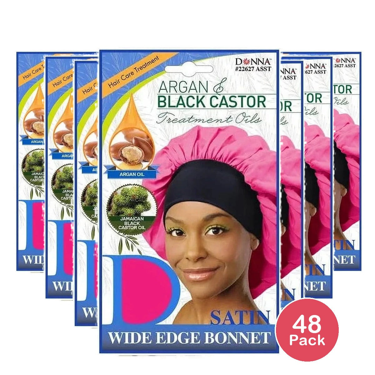 Donna Wide Edge Satin Bonnet #22627 nan (Pack of 48)